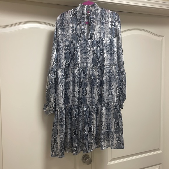 NWT by Oddy- python dress w/ gold tinsel, baby doll style with lining,reg & Plus - Picture 8 of 11